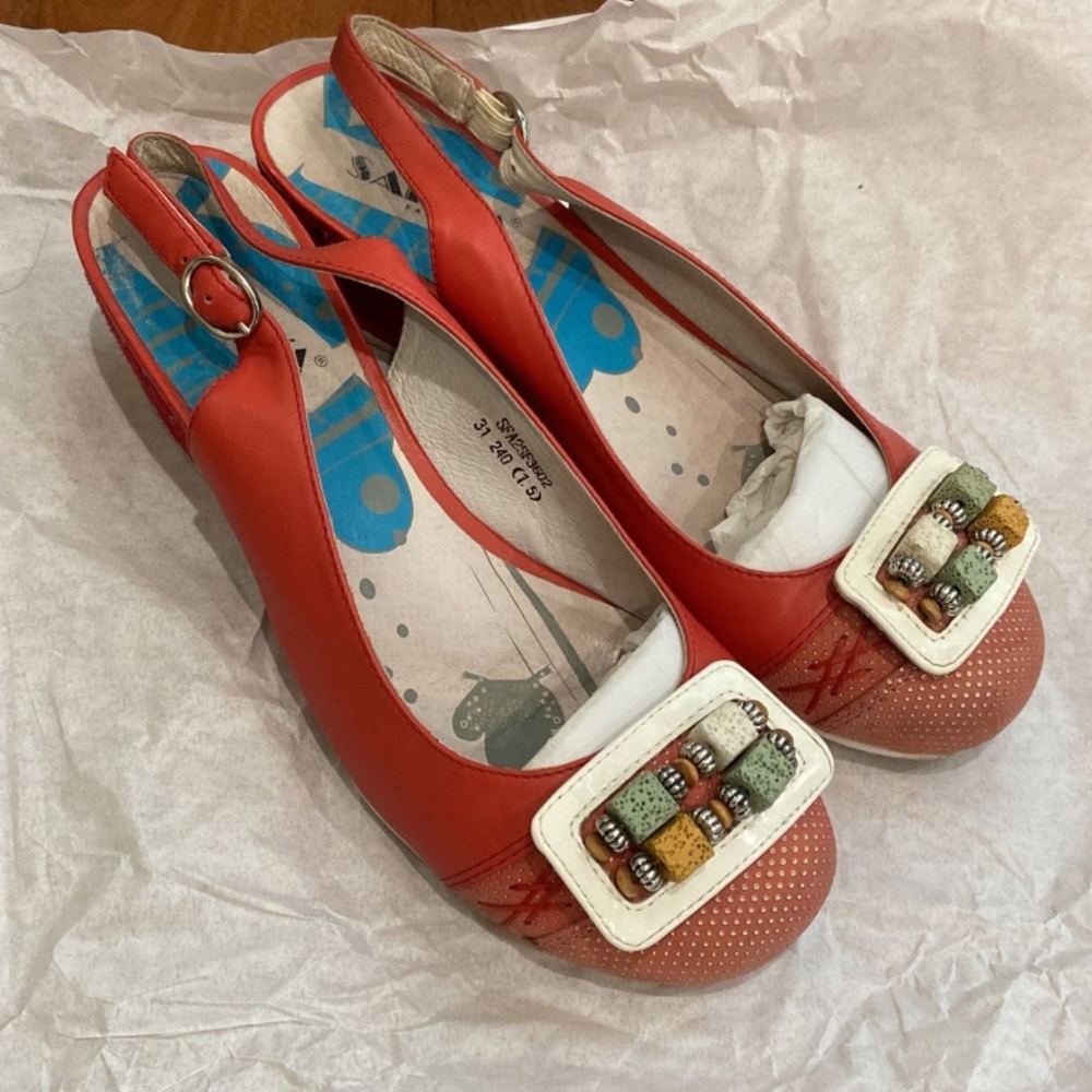 Free People like style Leather Slingback Flats